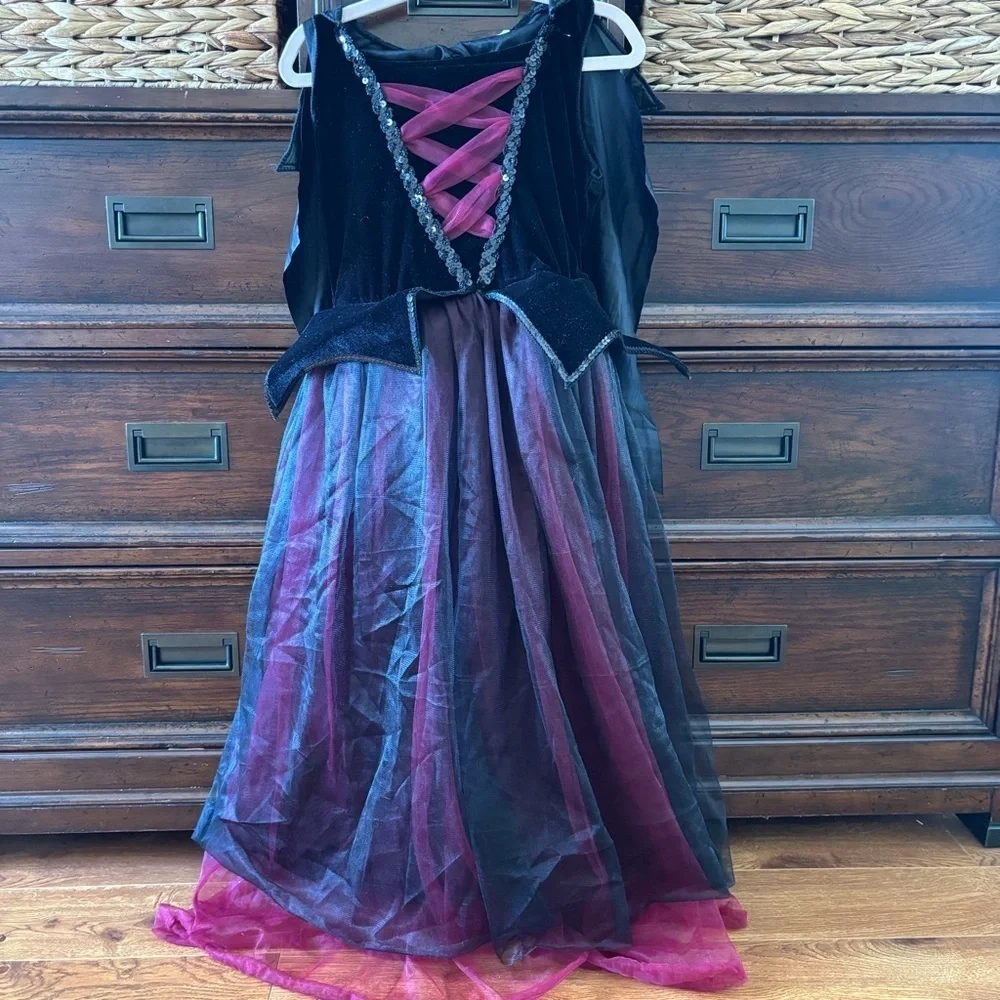Enchanting Black and Purple witch Kids Costume in size M